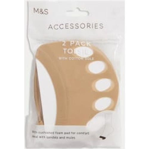 Womens 2pk Cotton Rich Toesies - - M&S Collection - Modalova