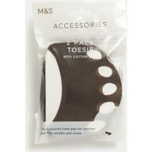 Womens 2pk Cotton Rich Toesies - - M&S Collection - Modalova