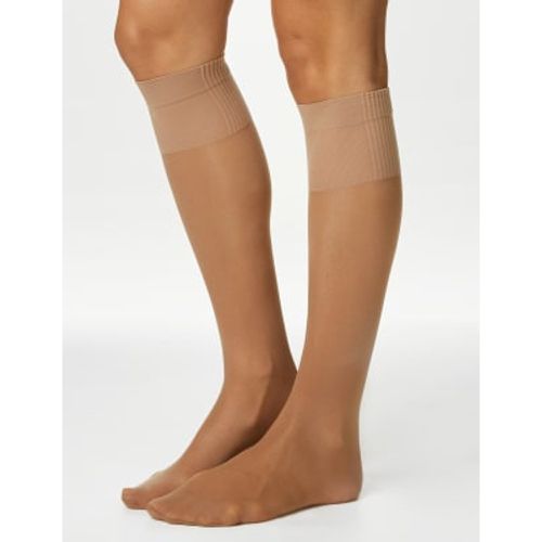 Womens 4pk 15 Denier Medium Support Knee Highs - - M&S Collection - Modalova