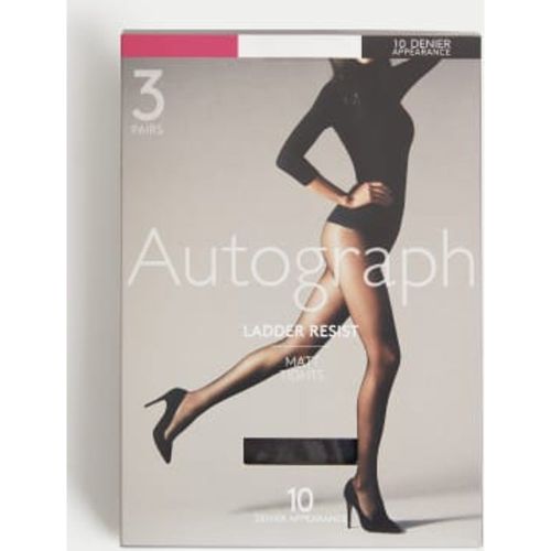 Womens 3pk 10 Denier Ladder Resist Matt Tights - Autograph - Modalova