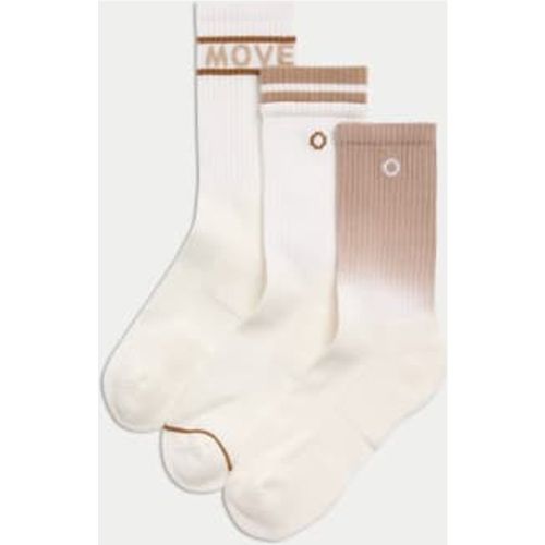 Womens 3pk Cotton Blend Ankle High Socks - - Goodmove - Modalova