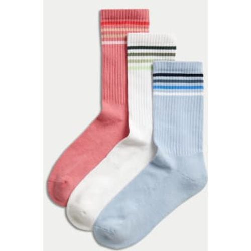 Womens 3pk Cotton Blend Ankle High Socks - - Goodmove - Modalova