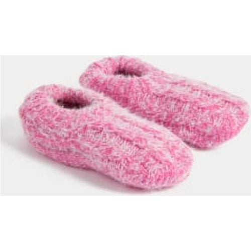 Womens Cable Knit Low Cut Slipper Socks - - M&S Collection - Modalova