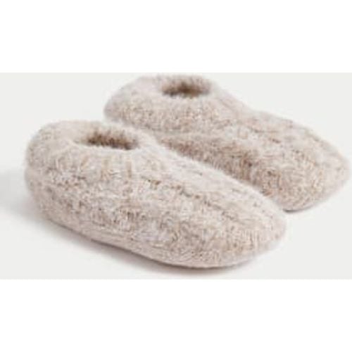 Womens Cable Knit Low Cut Slipper Socks - - M&S Collection - Modalova