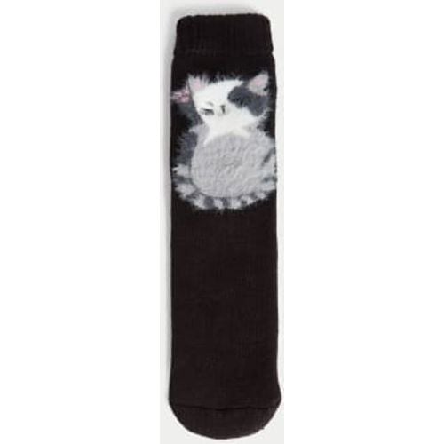 Womens Cat Slipper Socks - - M&S Collection - Modalova