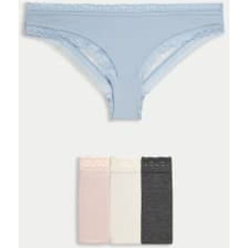 Womens 4pk Modal & Lace Brazillian Knickers - - M&S Collection - Modalova