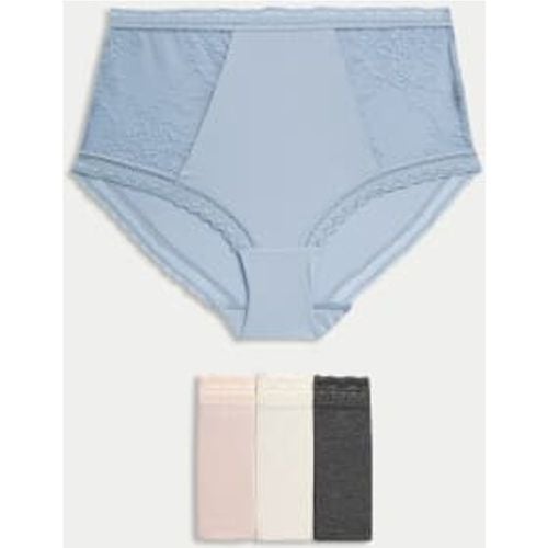 Womens 4pk Modal & Lace Full Briefs - - M&S Collection - Modalova