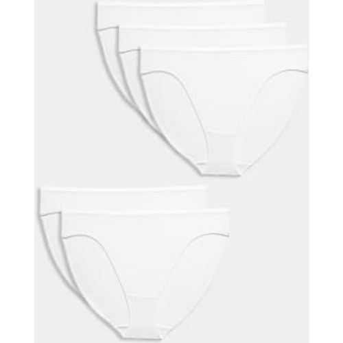 Womens 5pk No VPL Cotton Modal High Leg Knickers - - M&S Collection - Modalova