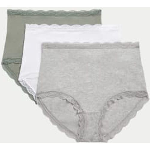 Womens 3pk Cotton Rich Full Briefs - - M&S Collection - Modalova