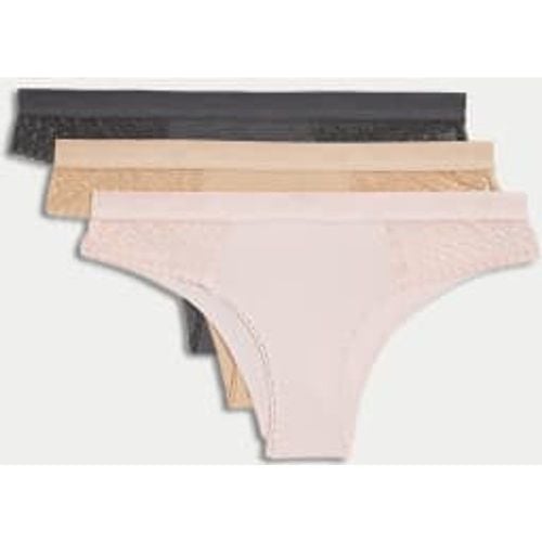 Womens 3pk Cotton Brazilian Knickers - - Body by M&S - Modalova