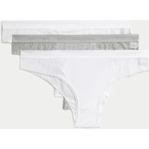 Womens 3pk Cotton Brazilian Knickers - - Body by M&S - Modalova