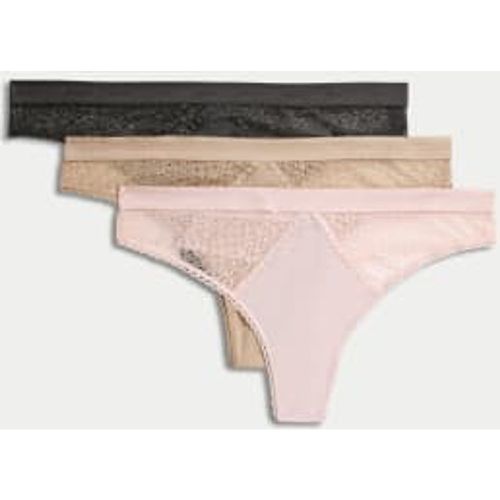 Womens 3pk Cotton with Cool Comfort™ Thongs - - Body by M&S - Modalova