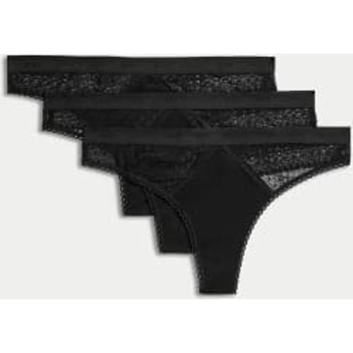 Womens 3pk Cotton with Cool Comfort™ Thongs - - Body by M&S - Modalova