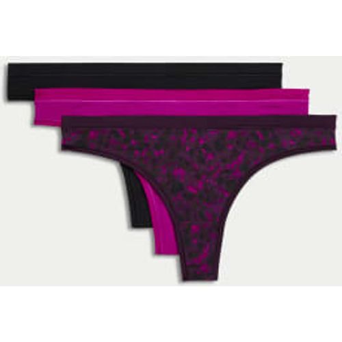 Womens 3pk Flexifit™ Modal Thongs - - Body by M&S - Modalova