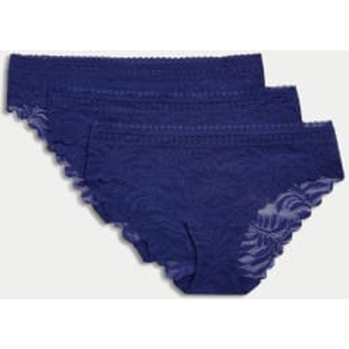 Womens 3pk Flexifit™ Lace Brazilian Knickers - - M&S Collection - Modalova