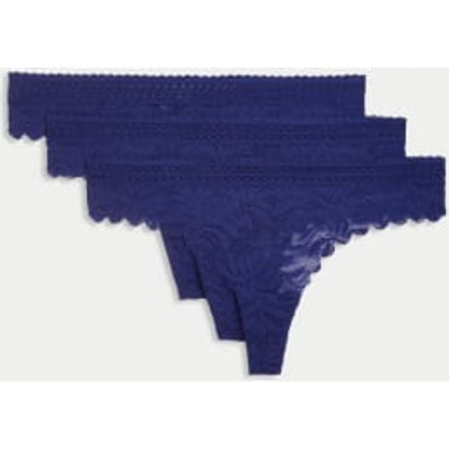 Womens 3pk Flexifit™ Lace Thongs - - Body by M&S - Modalova