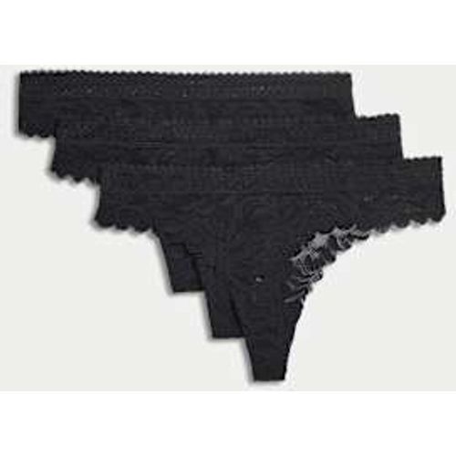 Womens 3pk Flexifit™ Lace Thongs - - Body by M&S - Modalova