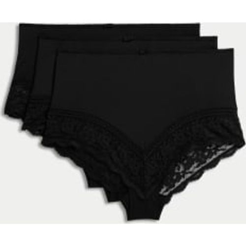 Womens 3pk Lace Trim Full Briefs - - M&S Collection - Modalova