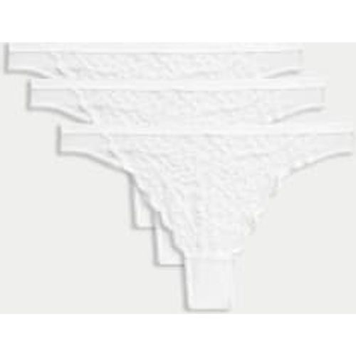 Womens 3pk Lace Thongs - - M&S Collection - Modalova