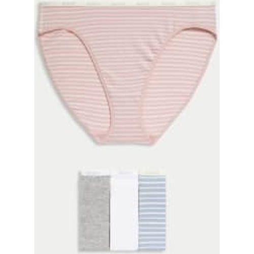 Womens 4pk Cotton Rich High Leg Knickers - - Body by M&S - Modalova