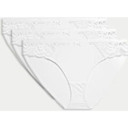 Womens 3pk Amelia Lace Bikini Knickers - - M&S Collection - Modalova