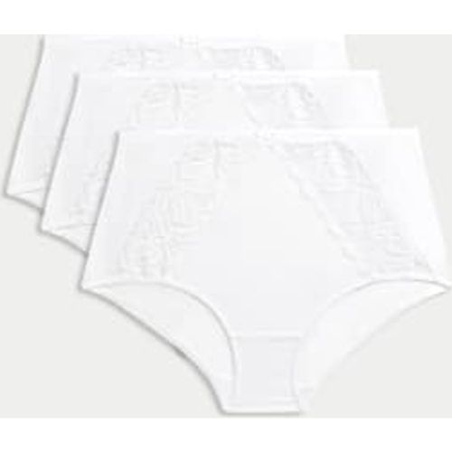 Womens 3pk Amelia Lace Full Briefs - - M&S Collection - Modalova