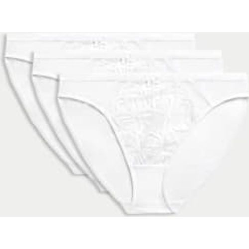 Womens 3pk Amelia Lace High Leg Knickers - - M&S Collection - Modalova