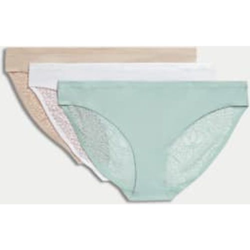 Womens 3pk Body Soft™ Lace Bikini Knickers - - Body by M&S - Modalova