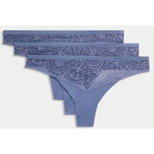 Womens 3pk Body Soft™ Lace Thongs - - Body by M&S - Modalova