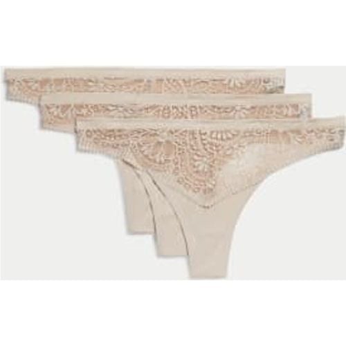 Womens 3pk Body Soft™ Lace Thongs - - Body by M&S - Modalova