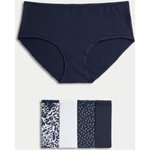 Womens 5pk Cotton Lycra™ Printed High Rise Shorts - M&S Collection - Modalova