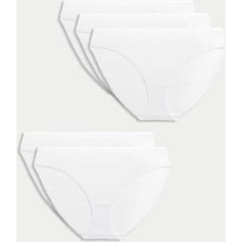 Womens 5pk Pure Cotton Bikini Knickers - - M&S Collection - Modalova