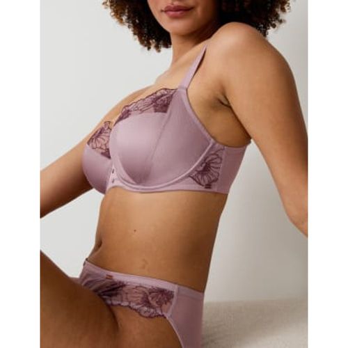 Womens Zinnia Embroidery Wired Minimiser Bra C-G - - Rosie - Modalova