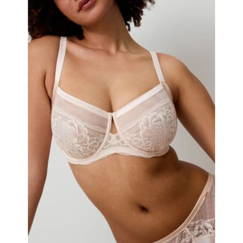 Womens Silk & Lace Wired Minimiser Bra (C-G) - - Rosie - Modalova