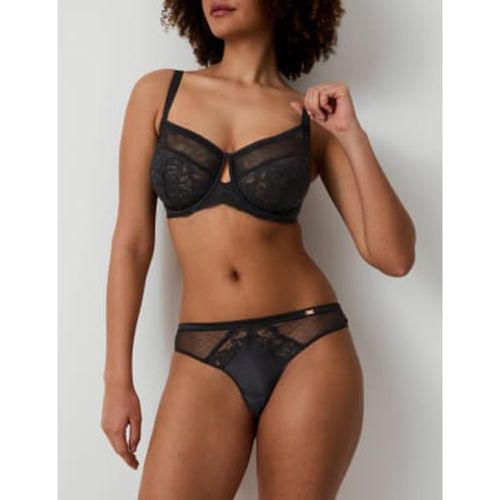 Womens Silk & Lace Wired Minimiser Bra (C-G) - - Rosie - Modalova