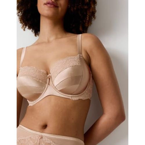 Womens Silk & Lace Wired Balcony Bra F-H - - Rosie - Modalova