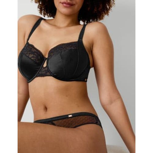 Womens Silk & Lace Wired Balcony Bra (F-H) - - Rosie - Modalova