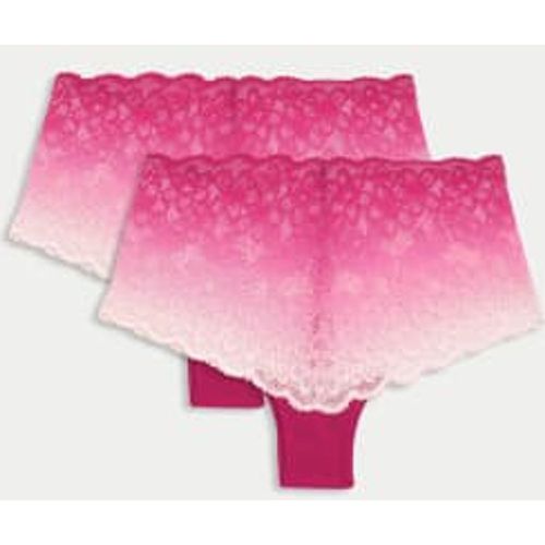 Womens 2pk Cleo Lace Ombre Low Rise Knicker Shorts - - B by Boutique - Modalova