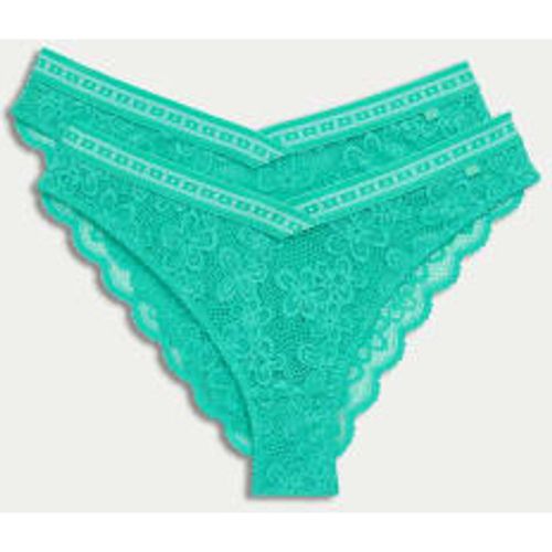 Womens 2pk Cleo Lace Miami Brazilian Knickers - - B by Boutique - Modalova