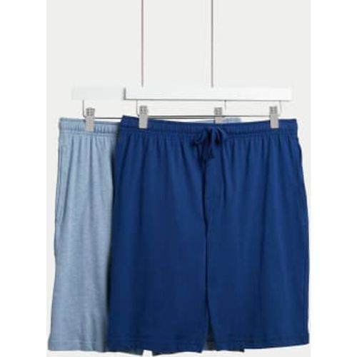 Mens 2pk Cotton Rich Jersey Pyjama Shorts - - M&S Collection - Modalova