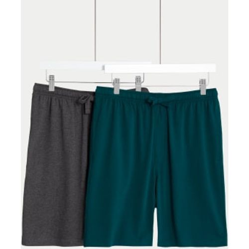 Mens 2pk Pure Cotton Jersey Pyjama Shorts - - M&S Collection - Modalova