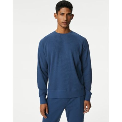 Mens Pure Cotton Waffle Loungewear Sweatshirt - - M&S Collection - Modalova