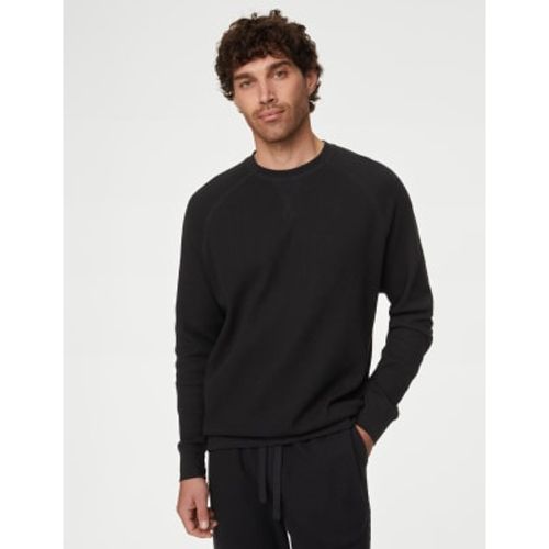 Mens Pure Cotton Waffle Loungewear Sweatshirt - - M&S Collection - Modalova