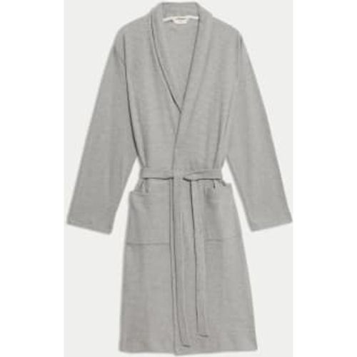 Mens Pure Cotton Waffle Lightweight Dressing Gown - - M&S Collection - Modalova