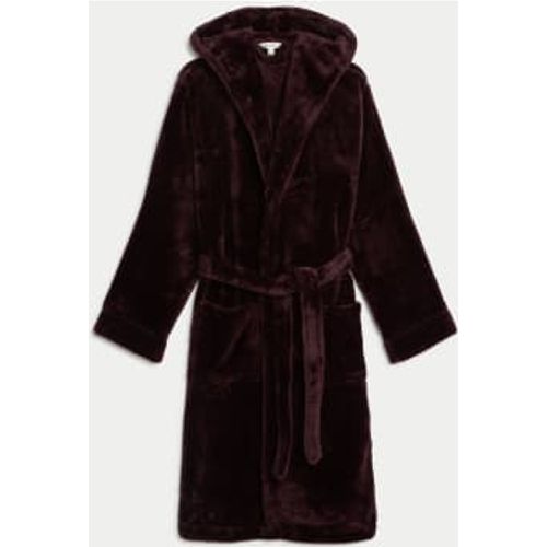 Mens Fleece Supersoft Hooded Dressing Gown - - Autograph - Modalova