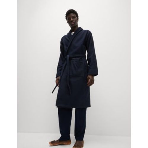 Mens Pure Cotton Waffle Dressing Gown - - M&S Collection - Modalova