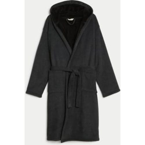 Mens Fleece Supersoft Hooded Dressing Gown - - M&S Collection - Modalova