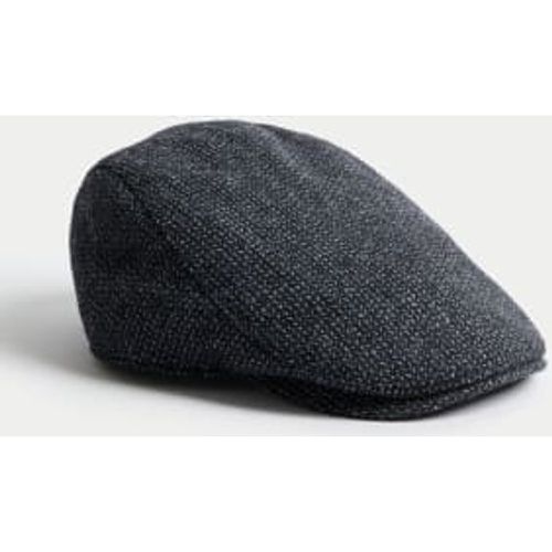 Mens Wool Rich Textured Flat Cap with Stormwear™ - - M&S SARTORIAL - Modalova