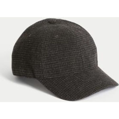 Mens Herringbone Baseball Cap - - M&S Collection - Modalova