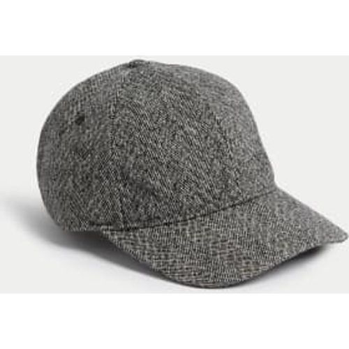 Mens Herringbone Baseball Cap - - M&S Collection - Modalova